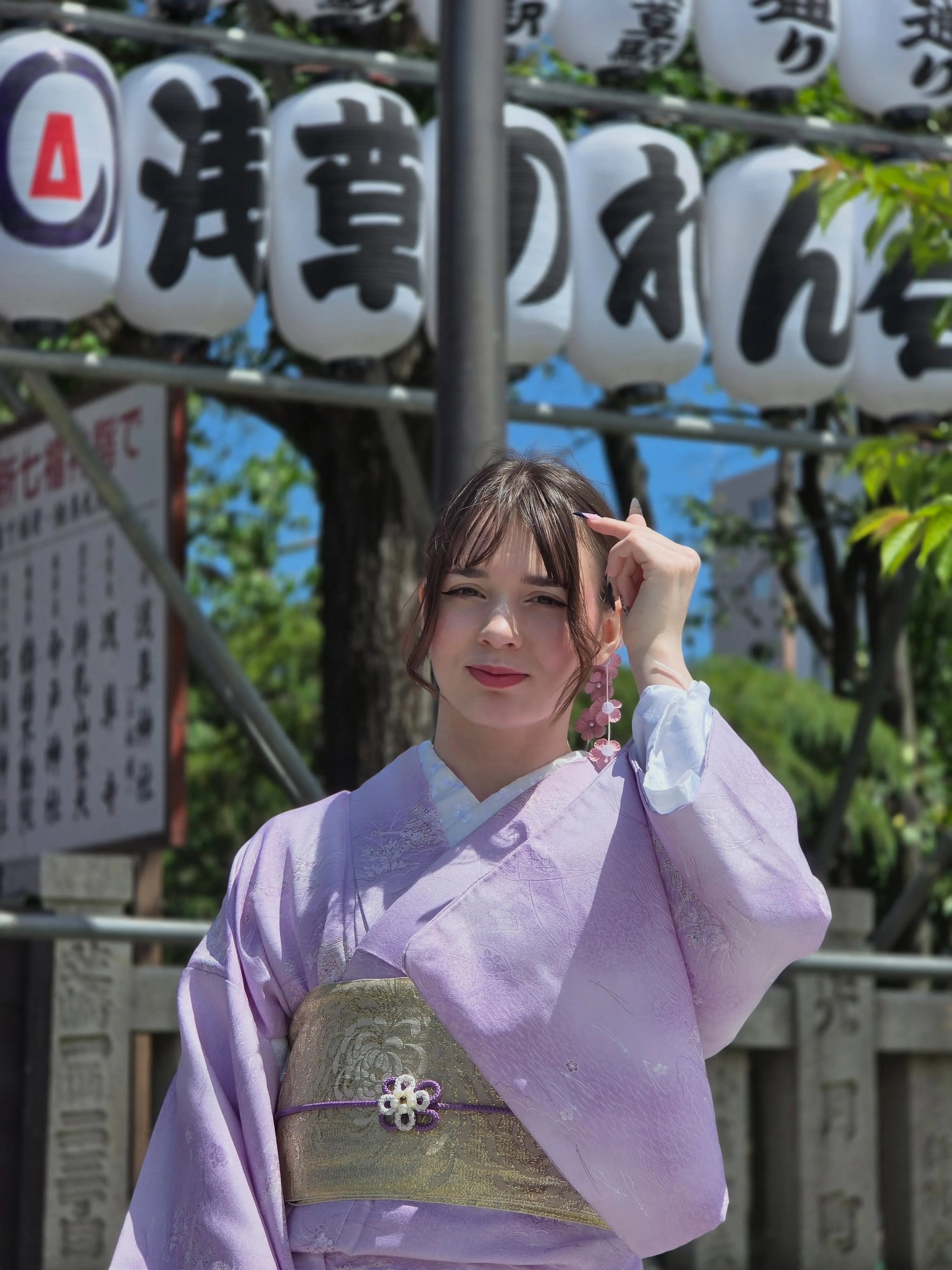 Natsumi en kimono lors de son voyage au Japon